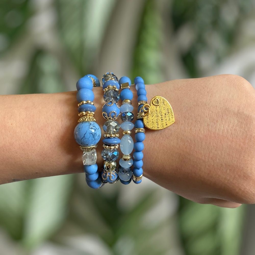 Beaded Bracelet Set (The June Sky Set)